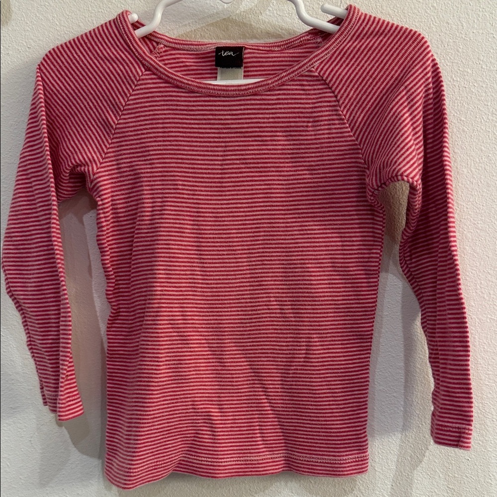 Tea Collection Red and White Striped Long Sleeve Tee